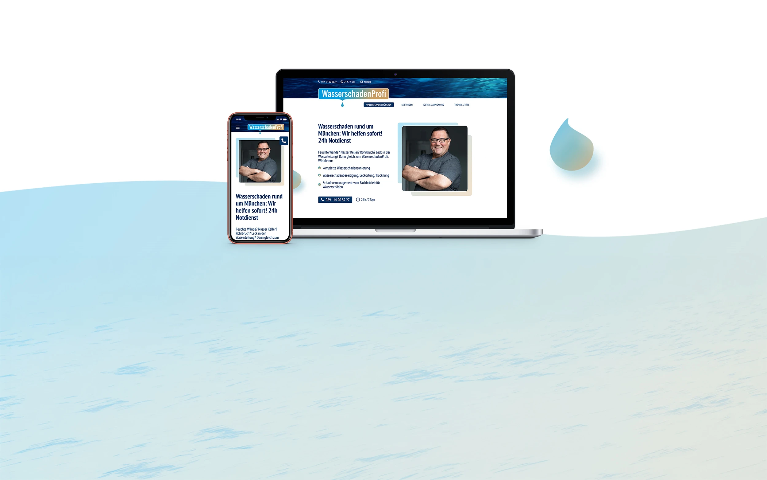 Wasserschaden-Soforthilfe Website – MD Aqua Dry & Paint GmbH